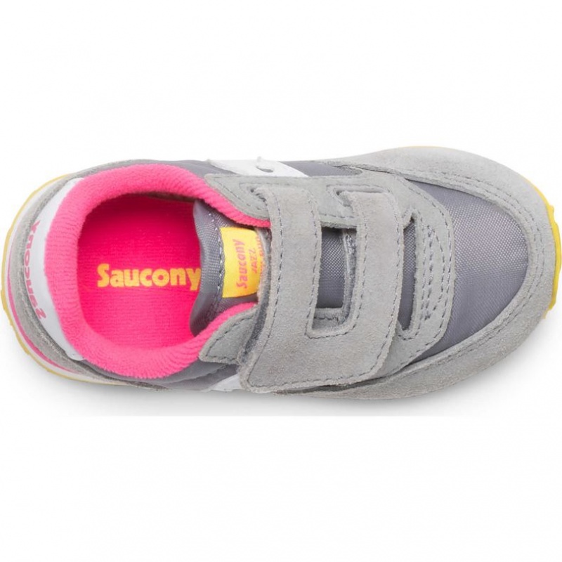 Grey Saucony Jazz Hook & Loop Big Kids' Sneakers | PHILIPPINES-DHE