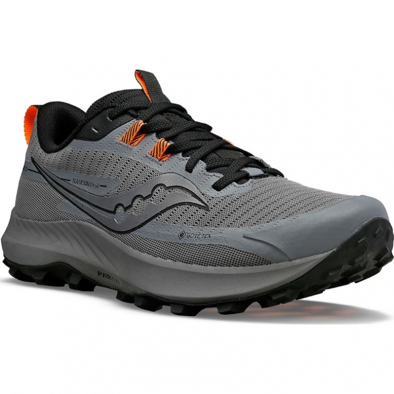 Grey Saucony Peregrine 13 GTX Men's Trail Running Shoes | PHILIPPINES-BFP