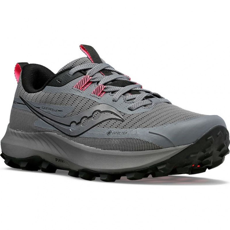 Grey Saucony Peregrine 13 GTX Women's Trail Running Shoes | PHILIPPINES-OSL