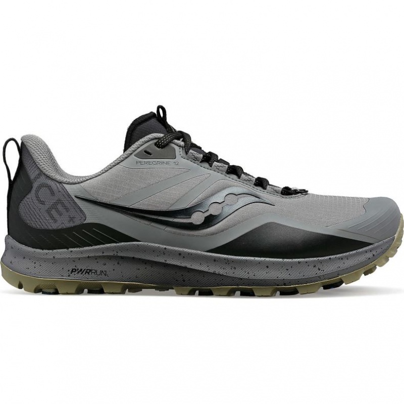 Grey Saucony Peregrine ICE+ 3 Men\'s Trail Running Shoes | PHILIPPINES-PGF