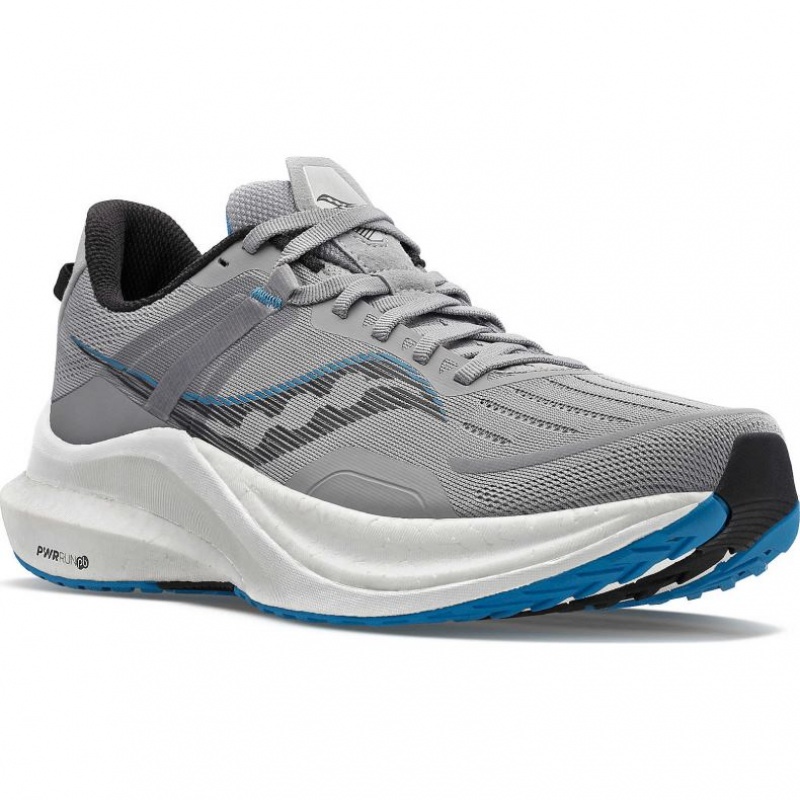 Grey Saucony Tempus Men's Wide Running Shoes | PHILIPPINES-TVU