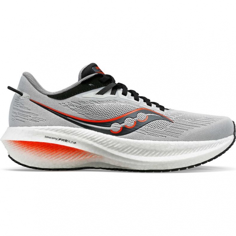 Grey Saucony Triumph 21 Men\'s Wide Running Shoes | PHILIPPINES-PLK