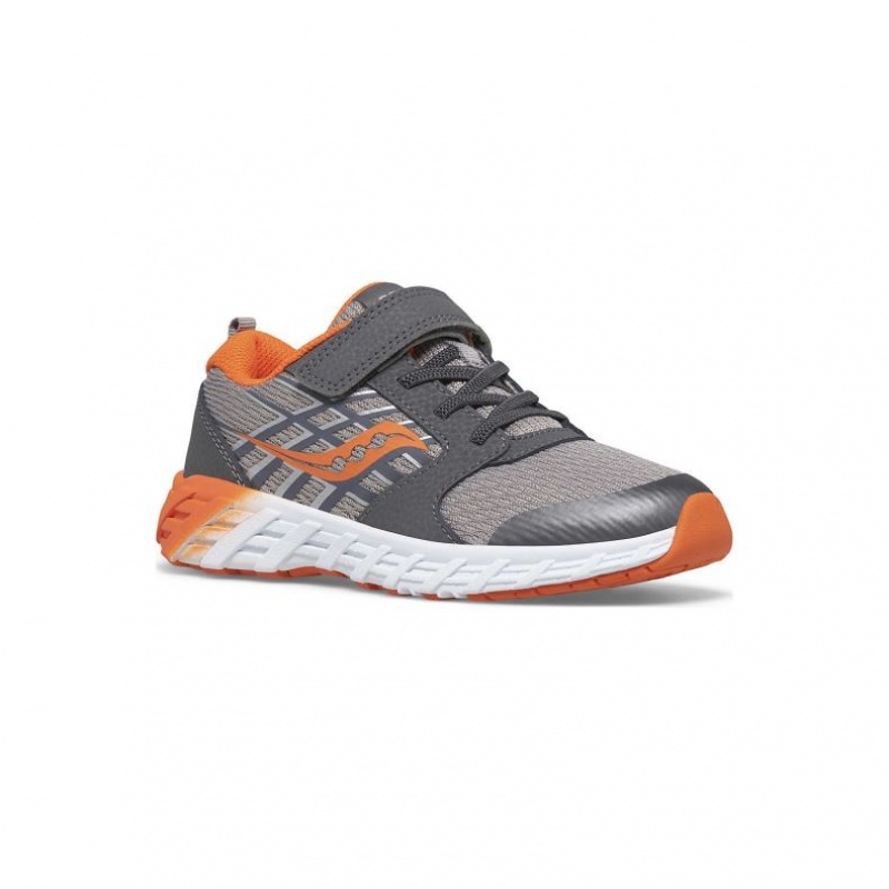 Grey Saucony Wind 2.0 A/C Big Kids' Sneakers | PHILIPPINES-WLS