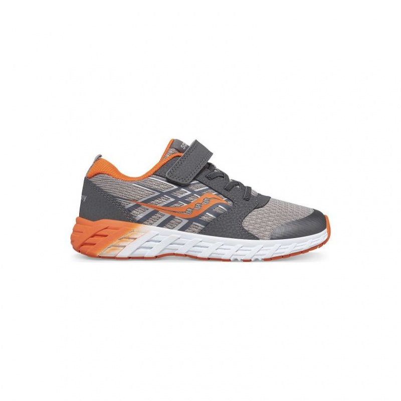 Grey Saucony Wind 2.0 A/C Big Kids\' Sneakers | PHILIPPINES-WLS