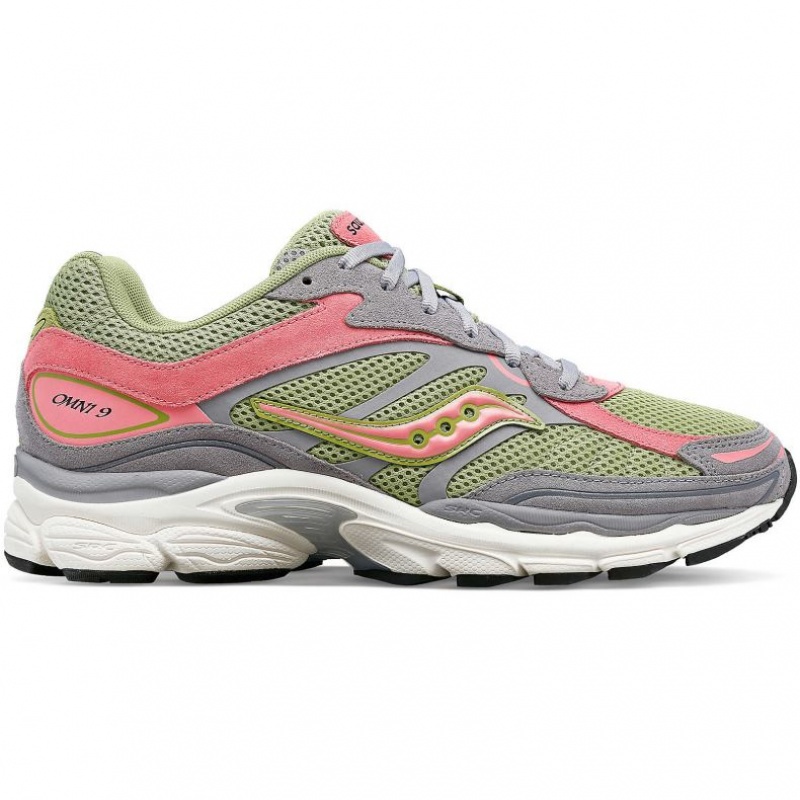 Grey / Green / Pink Saucony ProGrid Omni 9 Premium Men\'s Sneakers | PHILIPPINES-ITH