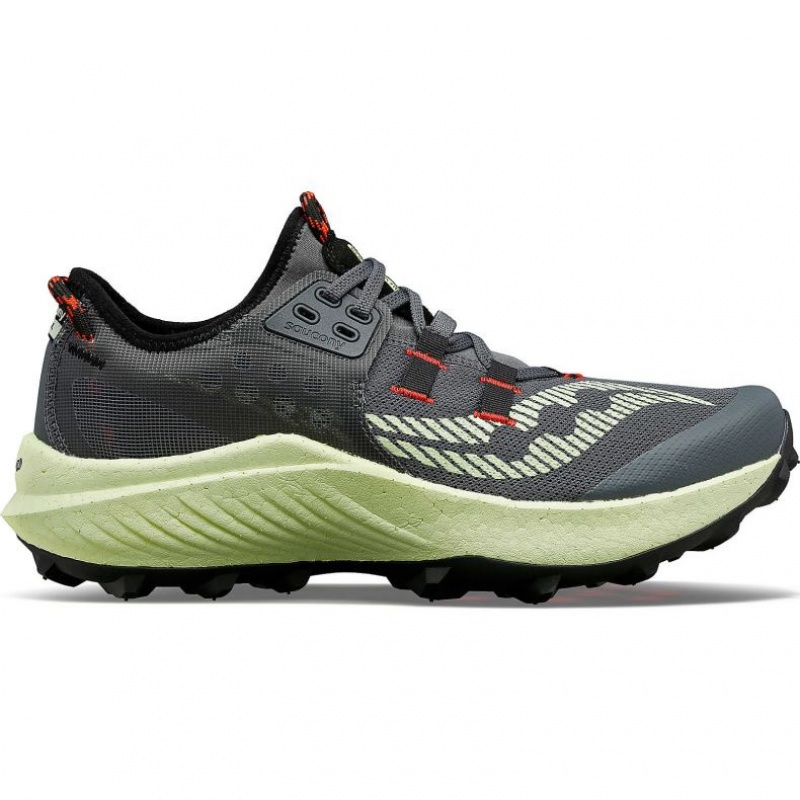 Grey / Mint Saucony Endorphin Rift Men\'s Trail Running Shoes | PHILIPPINES-LEK