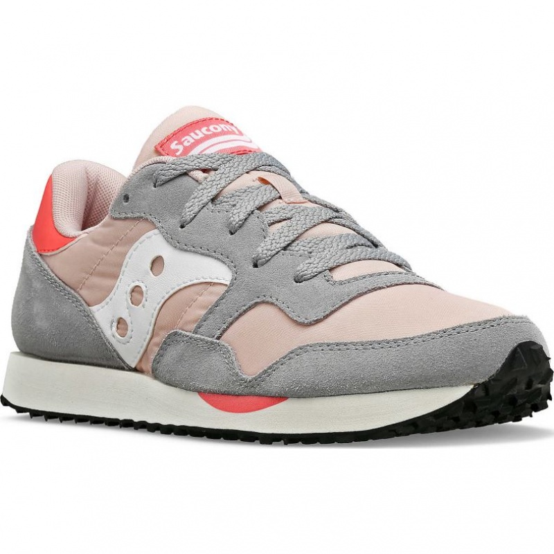 Grey / Pink Saucony DXN Women's Sneakers | PHILIPPINES-RHA