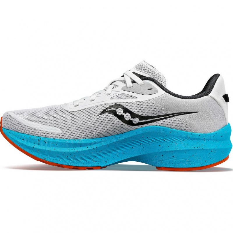 Grey / Turquoise Saucony Axon 3 Men's Running Shoes | PHILIPPINES-YZO