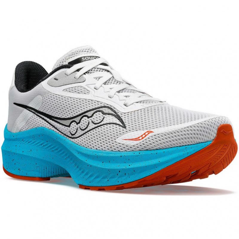 Grey / Turquoise Saucony Axon 3 Men's Running Shoes | PHILIPPINES-YZO