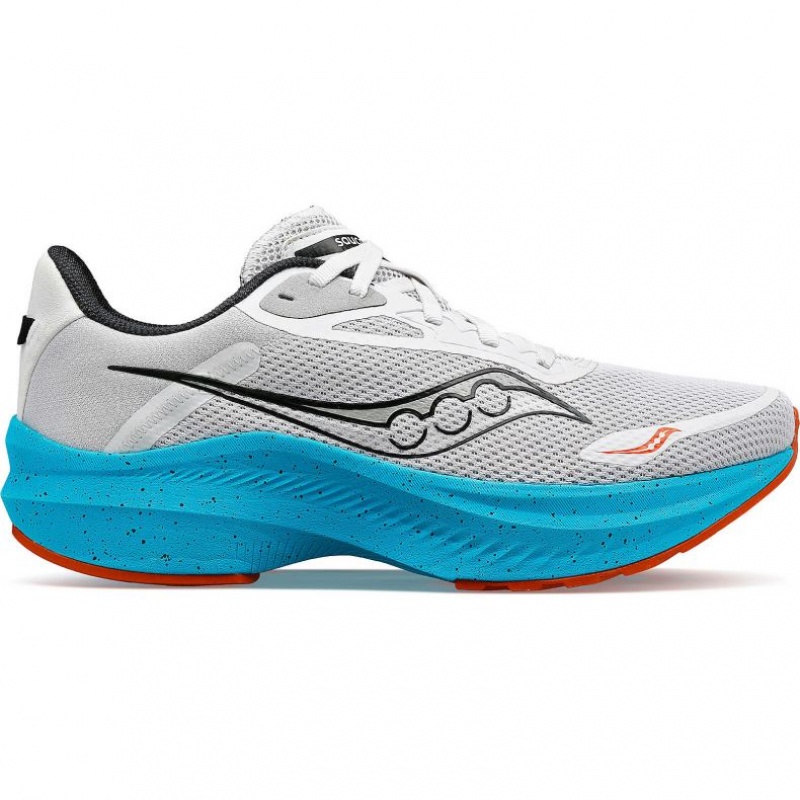 Grey / Turquoise Saucony Axon 3 Men\'s Running Shoes | PHILIPPINES-YZO