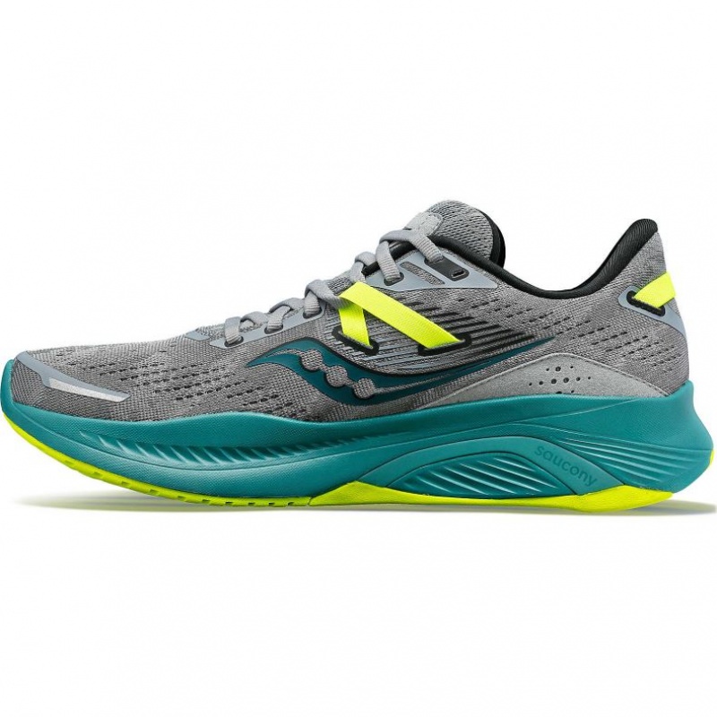 Grey / Turquoise Saucony Guide 16 Men's Wide Running Shoes | PHILIPPINES-HGZ