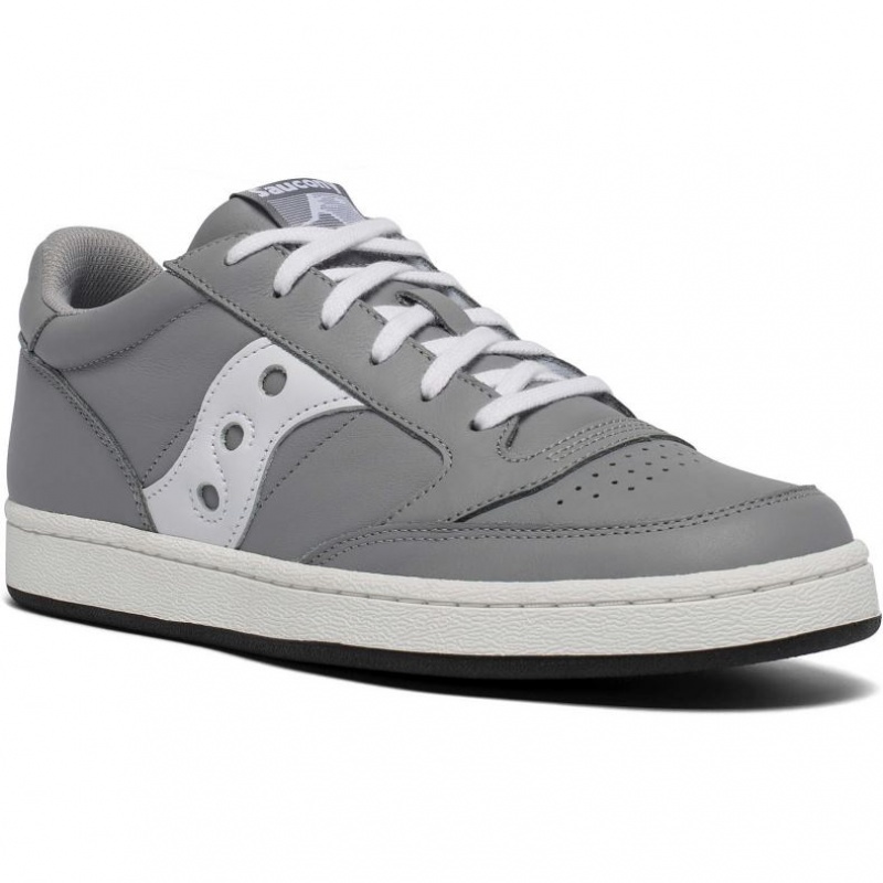 Grey / White Saucony Jazz Court Men's Sneakers | PHILIPPINES-JBU