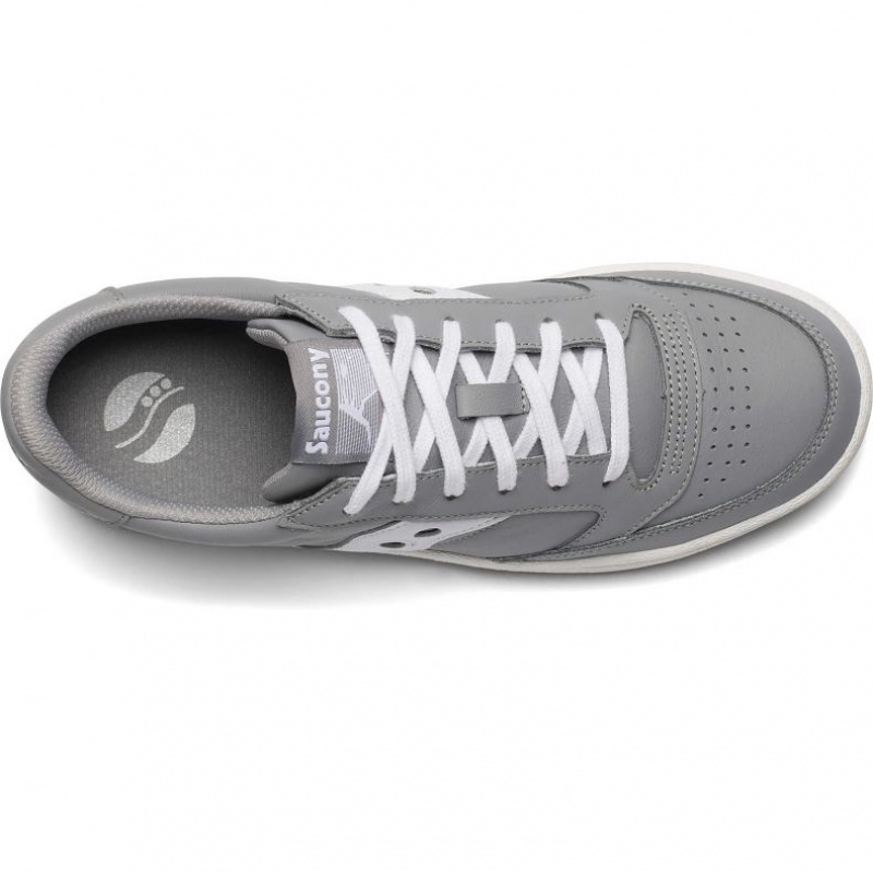 Grey / White Saucony Jazz Court Women's Sneakers | PHILIPPINES-AJT