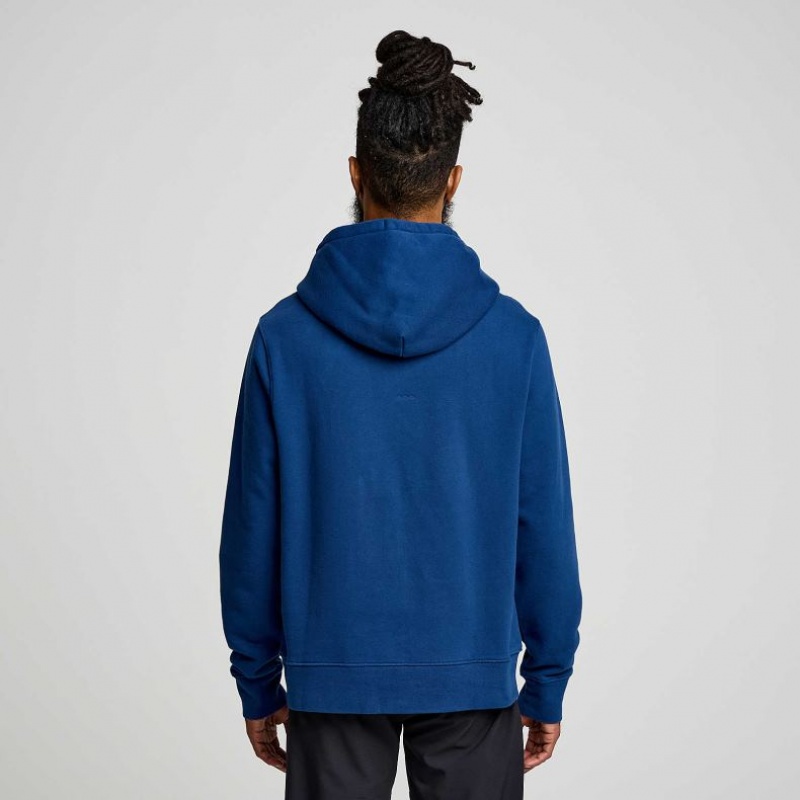 Indigo Saucony Recovery Men's Hoodie | PHILIPPINES-OIF