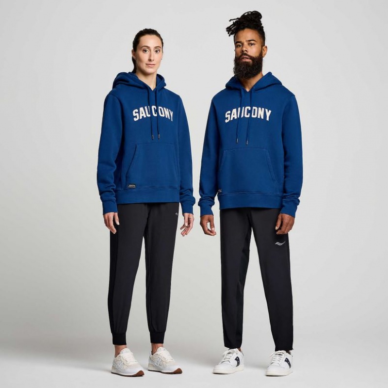 Indigo Saucony Recovery Men's Hoodie | PHILIPPINES-OIF