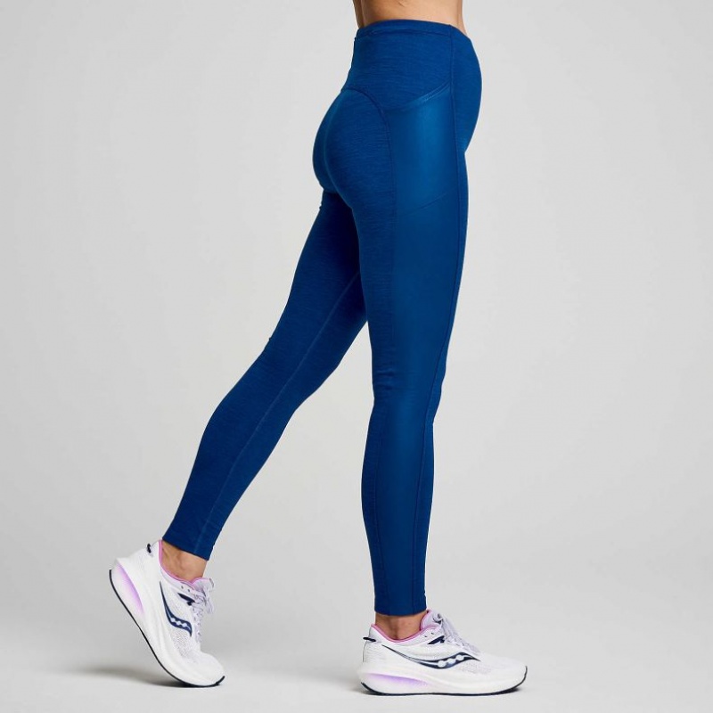 Indigo Saucony Solstice Women's Tight | PHILIPPINES-WQN