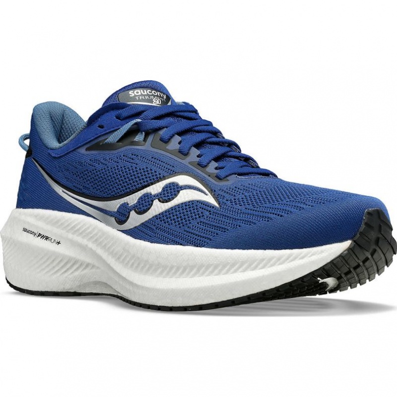 Indigo Saucony Triumph 21 Men's Running Shoes | PHILIPPINES-YQH