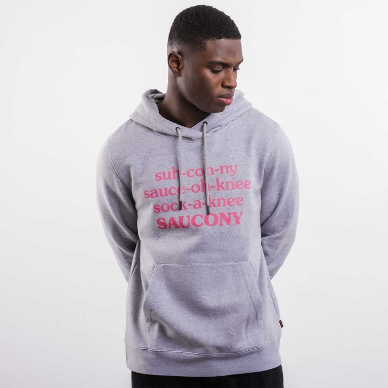 Light Grey Saucony X Frank Cooke Rested Men\'s Hoodie | PHILIPPINES-OSU