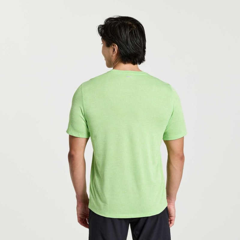 Mint Saucony Stopwatch Short Sleeve Men's T-Shirt | PHILIPPINES-CHE