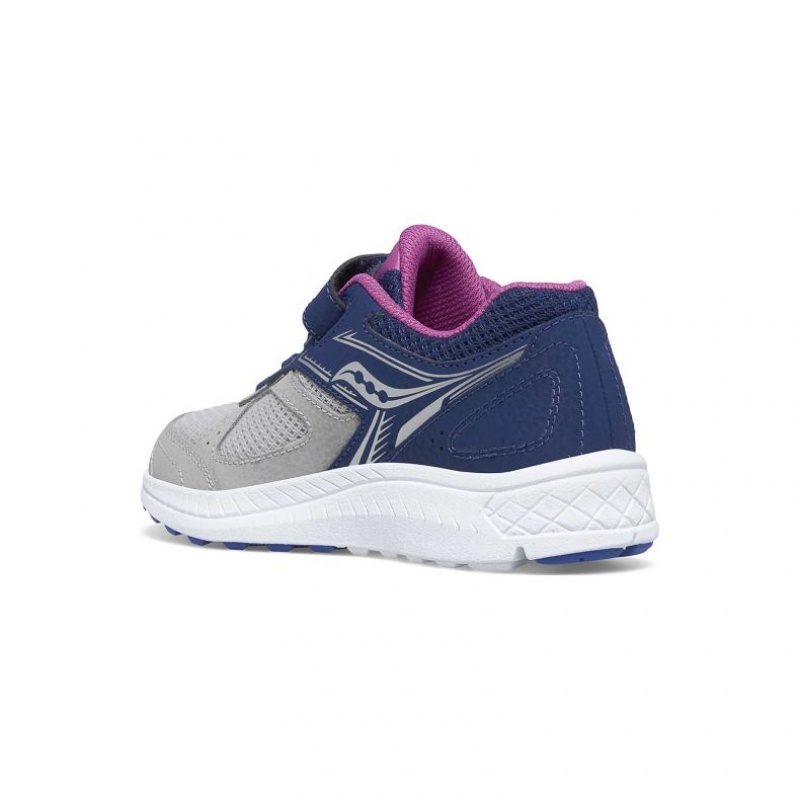 Navy / Grey Saucony Cohesion 14 A/C Big Kids' Sneakers | PHILIPPINES-ENY