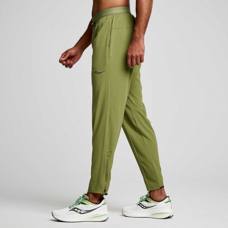 Olive Saucony Boston Woven Men's Jogger | PHILIPPINES-UOR