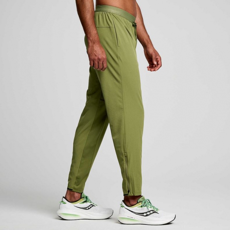 Olive Saucony Boston Woven Men's Jogger | PHILIPPINES-UOR