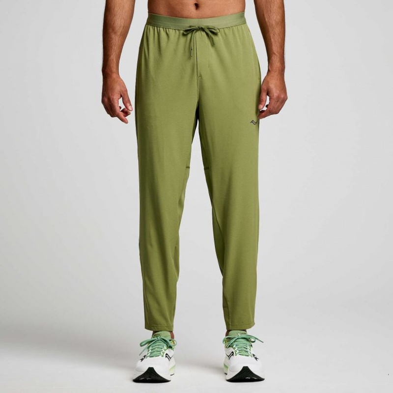 Olive Saucony Boston Woven Men\'s Jogger | PHILIPPINES-UOR