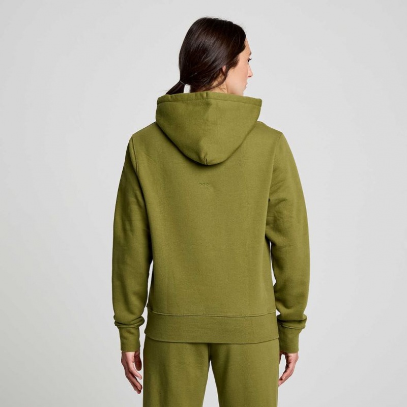 Olive Saucony Recovery Women's Hoodie | PHILIPPINES-FYE