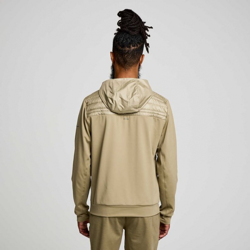 Olive Saucony Solstice Oysterpuff Men's Hoodie | PHILIPPINES-FXO