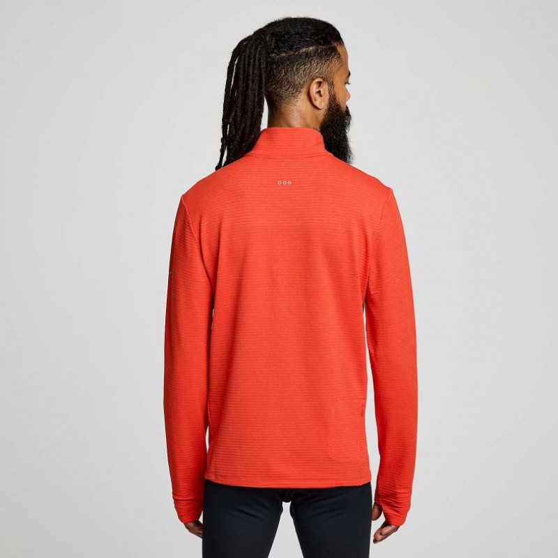 Orange Saucony Triumph 3D 1/2 Zip Men's Sweatshirt | PHILIPPINES-DFM