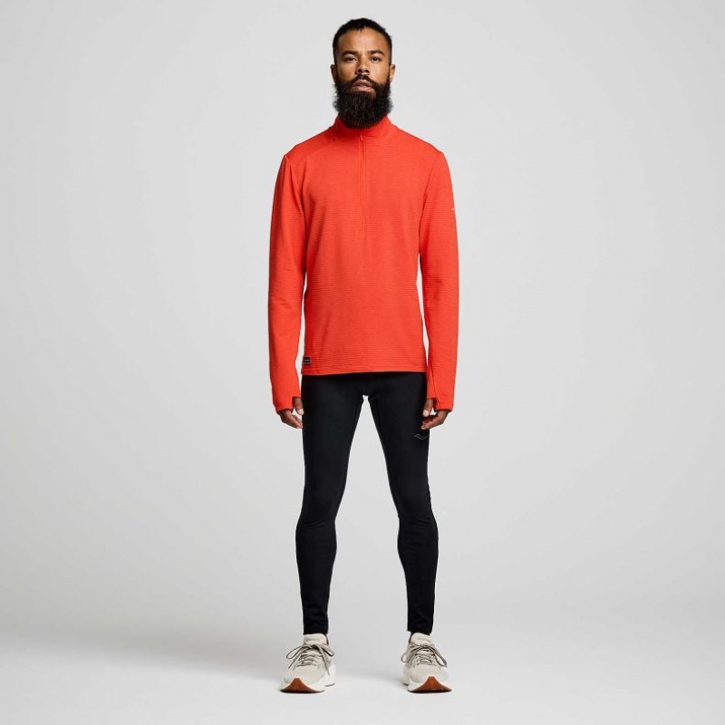 Orange Saucony Triumph 3D 1/2 Zip Men's Sweatshirt | PHILIPPINES-DFM