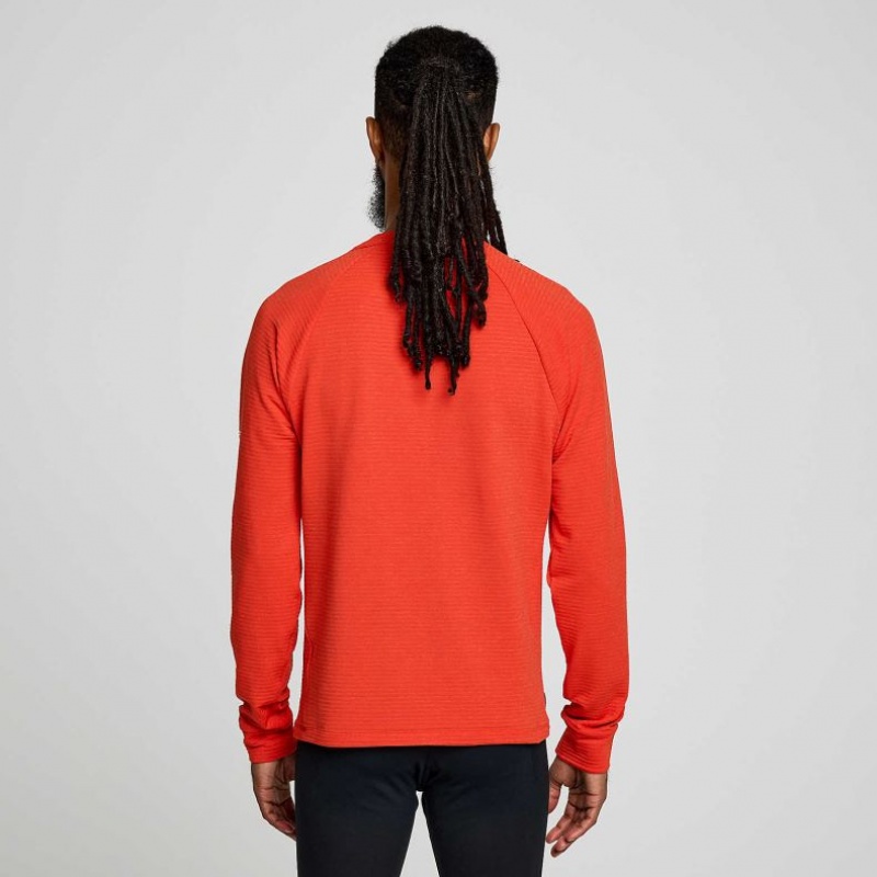 Orange Saucony Triumph 3D Crew Men's Sweatshirt | PHILIPPINES-BAT