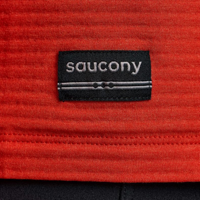 Orange Saucony Triumph 3D Crew Men's Sweatshirt | PHILIPPINES-BAT