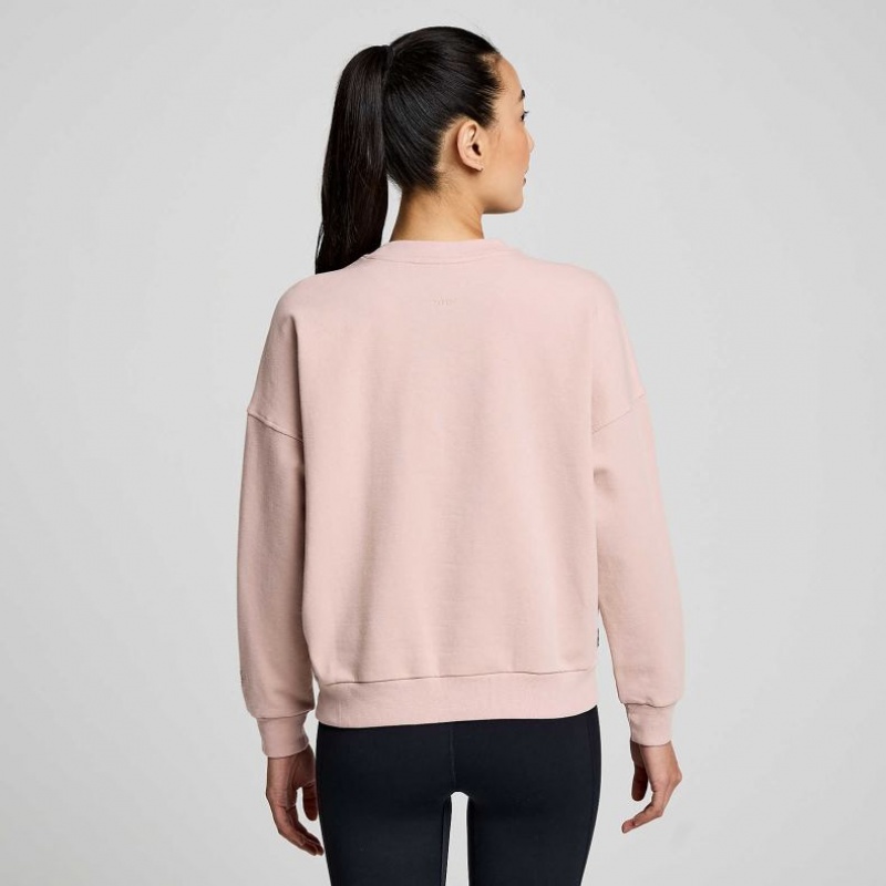 Pink Saucony Recovery Crew Women's Sweatshirt | PHILIPPINES-DMT