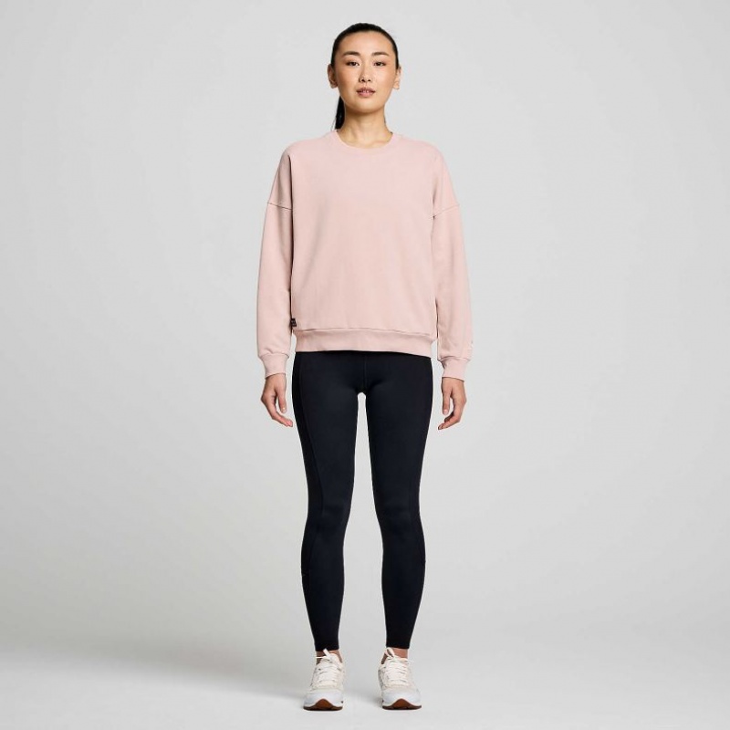 Pink Saucony Recovery Crew Women's Sweatshirt | PHILIPPINES-DMT