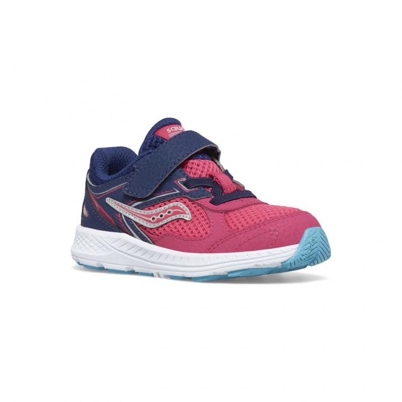 Pink / Navy Saucony Cohesion 14 A/C Jr. Little Kids' Sneakers | PHILIPPINES-KDY