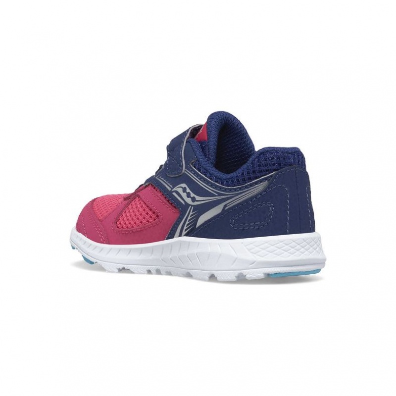 Pink / Navy Saucony Cohesion 14 A/C Jr. Little Kids' Sneakers | PHILIPPINES-KDY