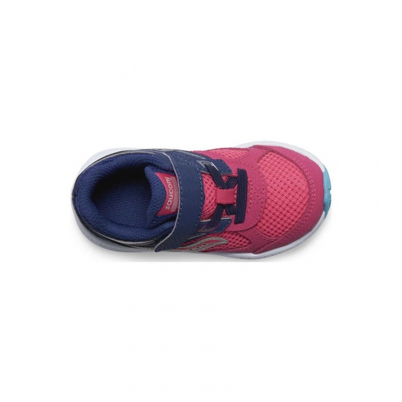 Pink / Navy Saucony Cohesion 14 A/C Jr. Little Kids' Sneakers | PHILIPPINES-KDY