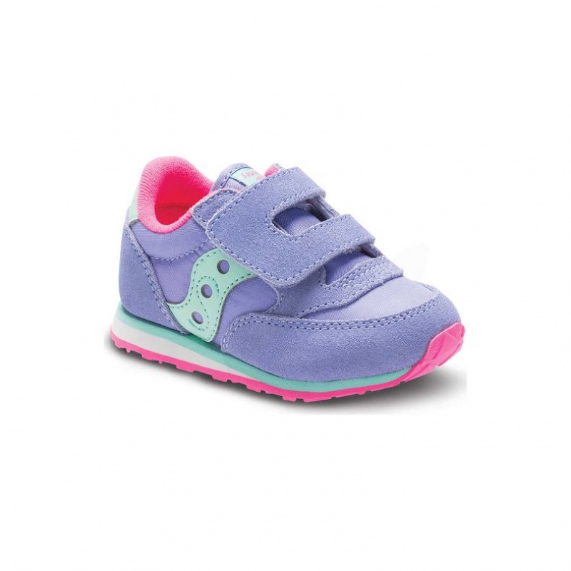 Purple Saucony Baby Jazz Hook & Loop Little Kids' Sneakers | PHILIPPINES-RNC