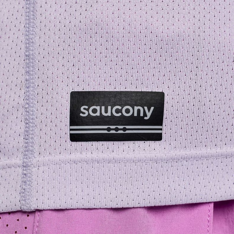 Purple Saucony Stopwatch Graphic Short Sleeve Women's T-Shirt | PHILIPPINES-NRM