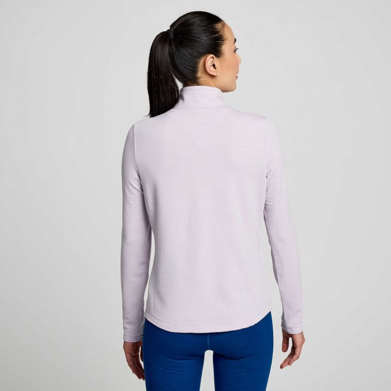 Purple Saucony Triumph 3D 1/2 Zip Women's Sweatshirt | PHILIPPINES-SAU