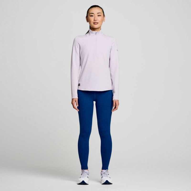 Purple Saucony Triumph 3D 1/2 Zip Women's Sweatshirt | PHILIPPINES-SAU