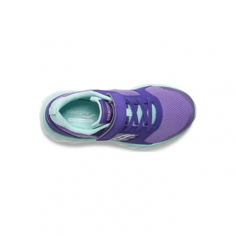 Purple Saucony Wind 2.0 A/C Big Kids' Sneakers | PHILIPPINES-MXC