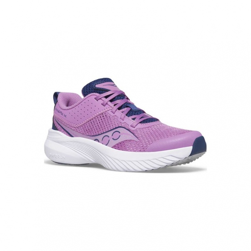 Purple / Indigo Saucony Kinvara 14 Big Kids' Sneakers | PHILIPPINES-KIS