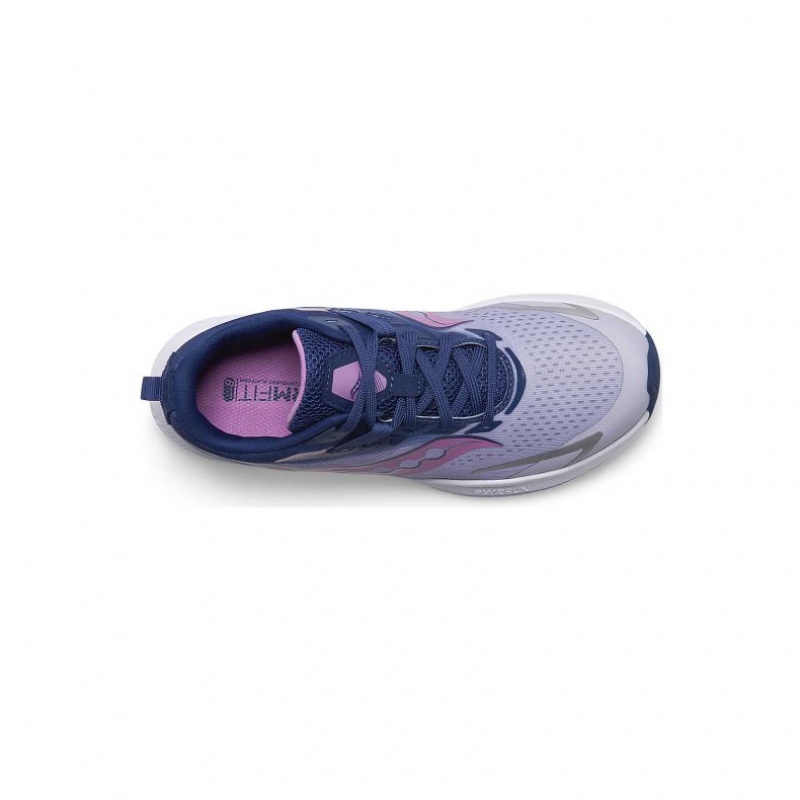 Purple / Indigo Saucony Ride 15 Big Kids' Sneakers | PHILIPPINES-RAB