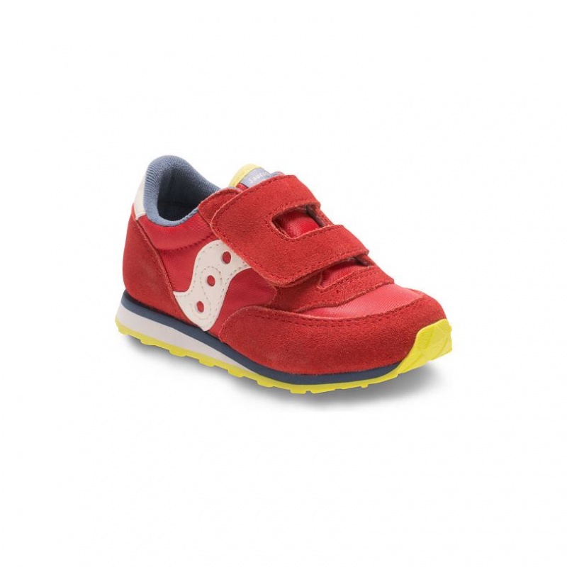 Red Saucony Baby Jazz Hook & Loop Little Kids' Sneakers | PHILIPPINES-XMA