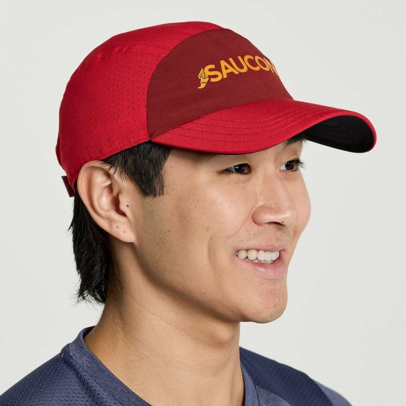 Red Saucony Outpace Men\'s Hat | PHILIPPINES-QZM