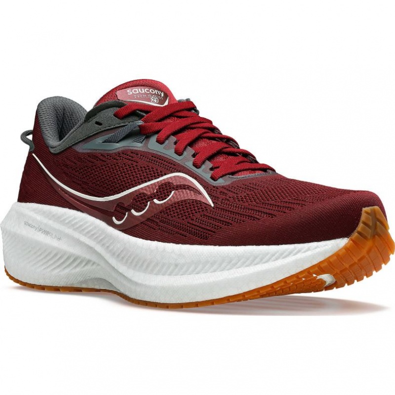 Red Saucony Triumph 21 Men's Running Shoes | PHILIPPINES-TYS