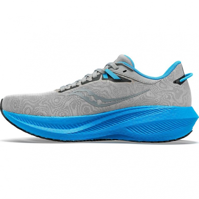 Silver / Blue Saucony Triumph 21 Men's Running Shoes | PHILIPPINES-TGV