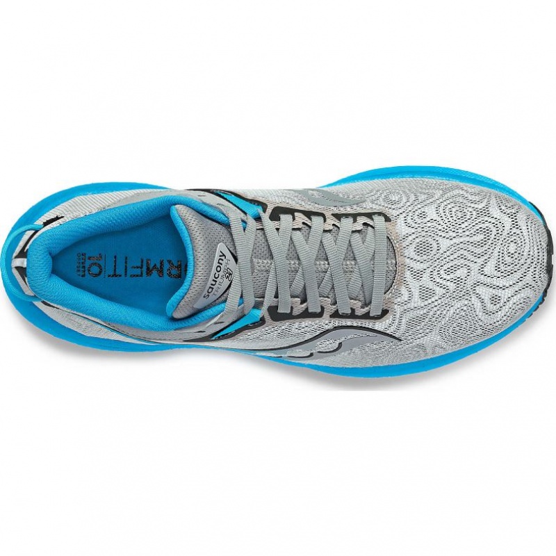 Silver / Blue Saucony Triumph 21 Men's Running Shoes | PHILIPPINES-TGV